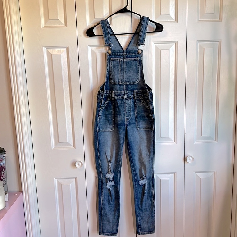 Wild Blue skinny jean overalls